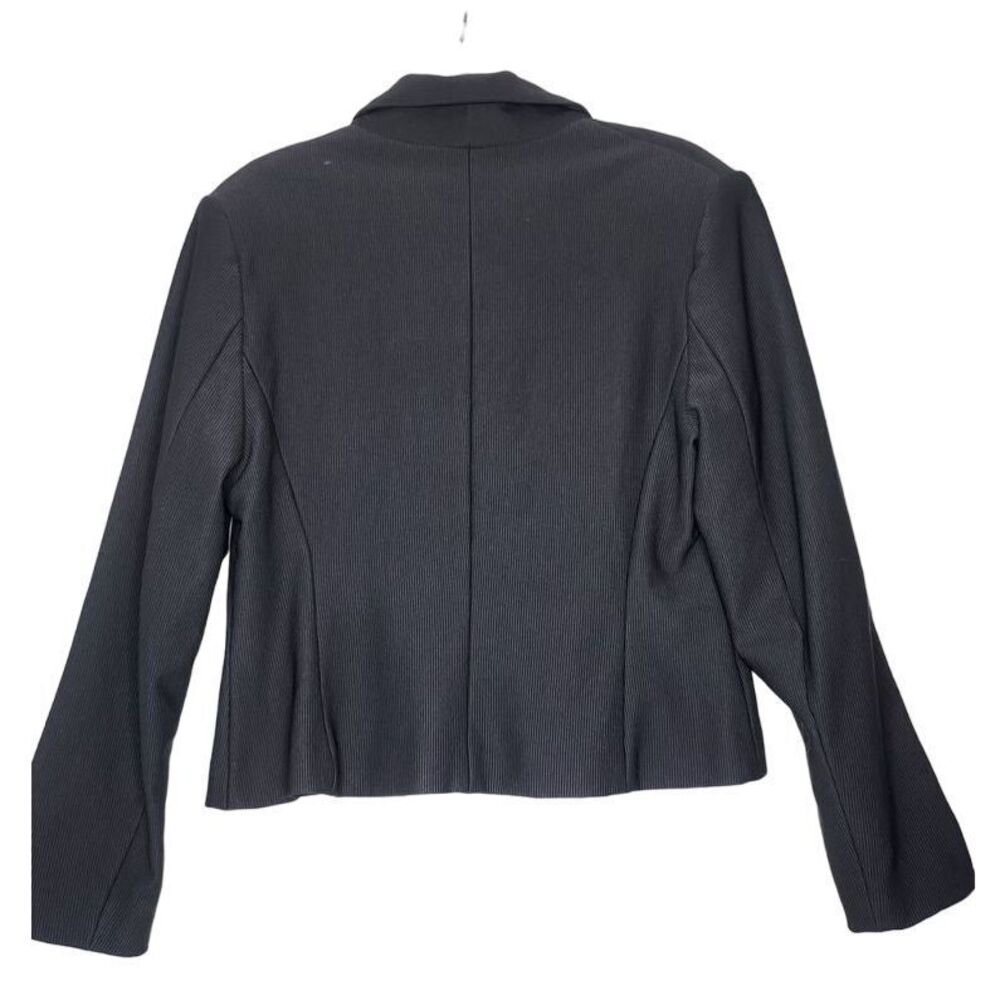 Bisou Bisou Womans Zip up jacket Size 12 Black with beautiful Silver Zippers. - Picture 2 of 6